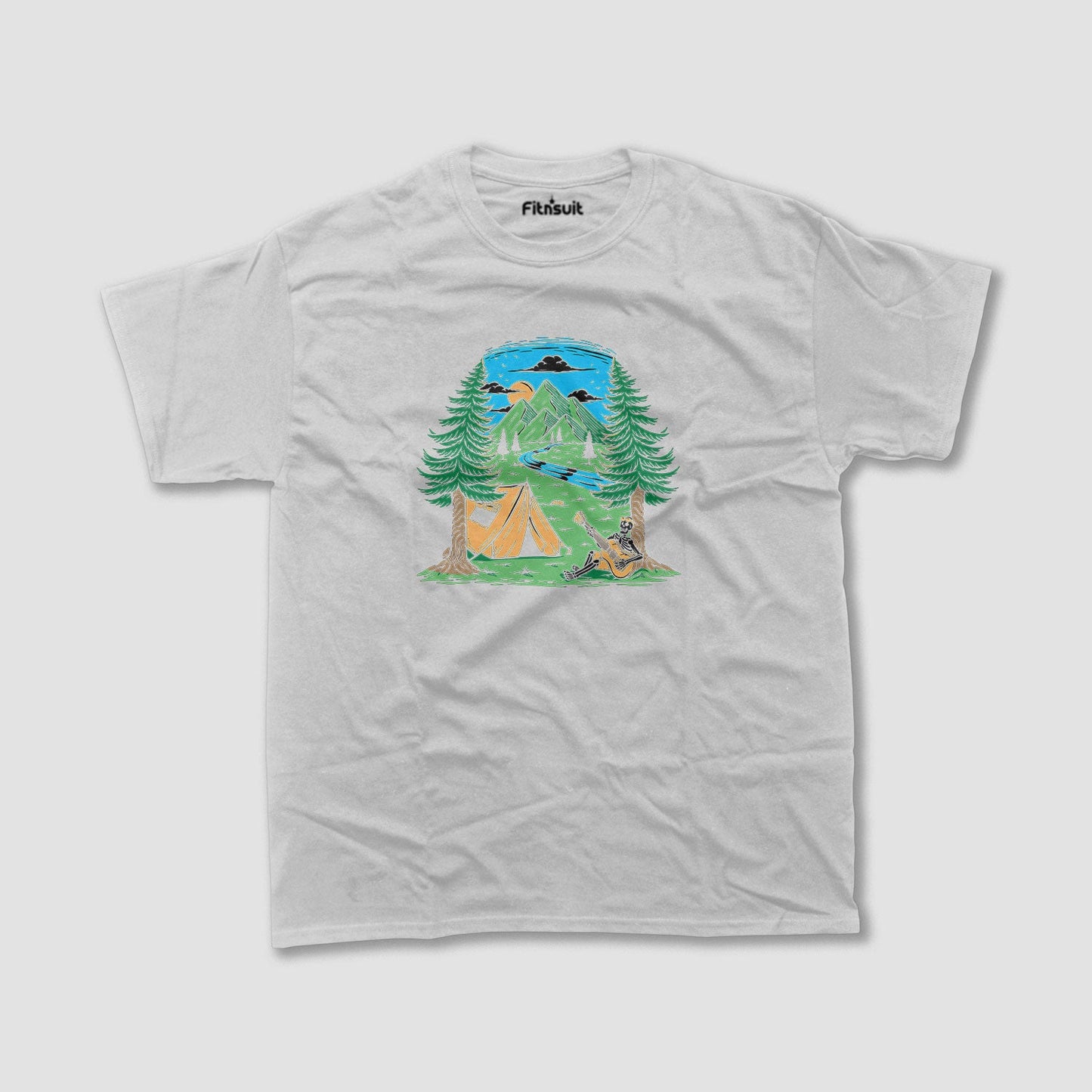 Couple Camping in Forest T shirt for everyone