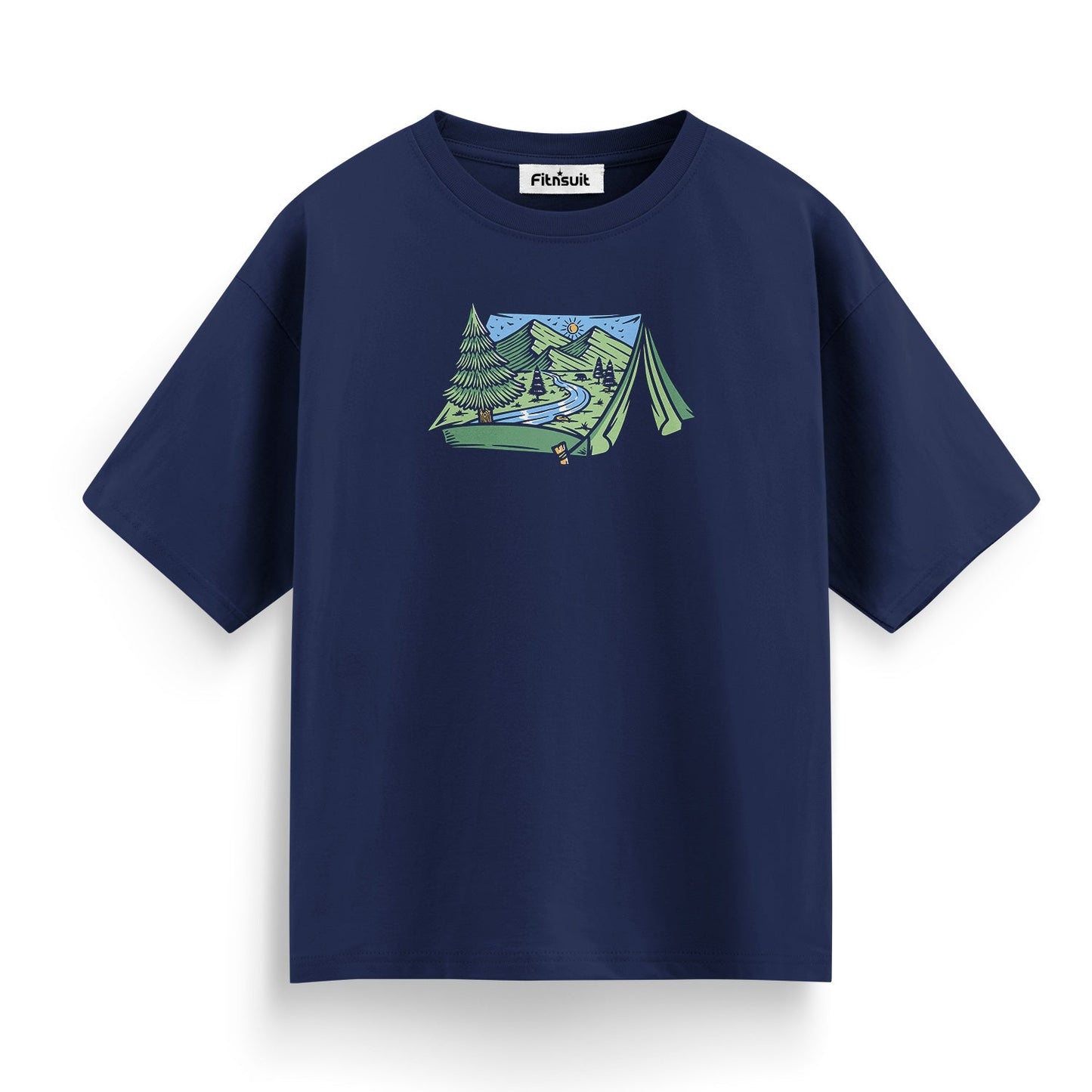 Tent in Night Forest Scene T shirt for everyone