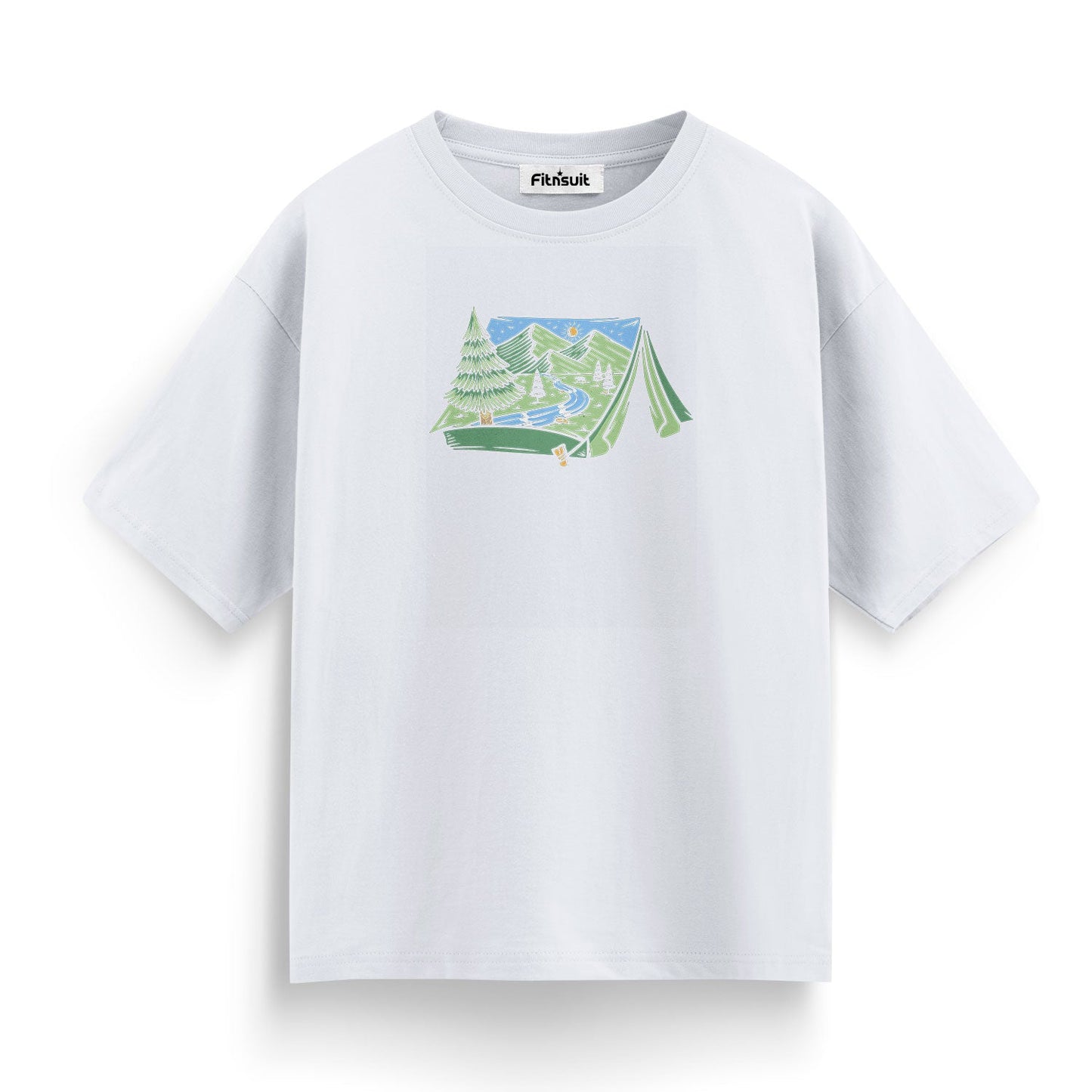 Tent in Night Forest Scene T shirt for everyone