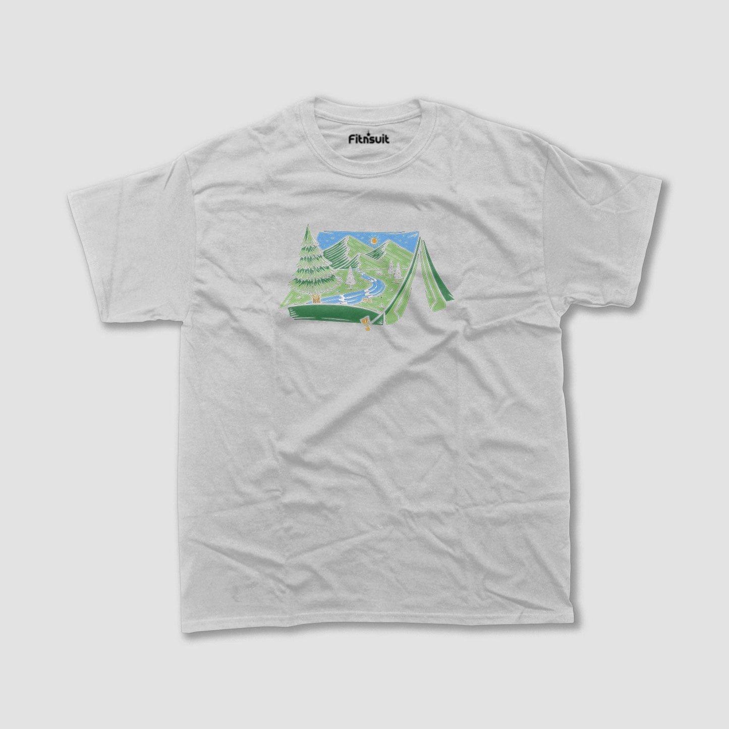 Tent in Night Forest Scene T shirt for everyone