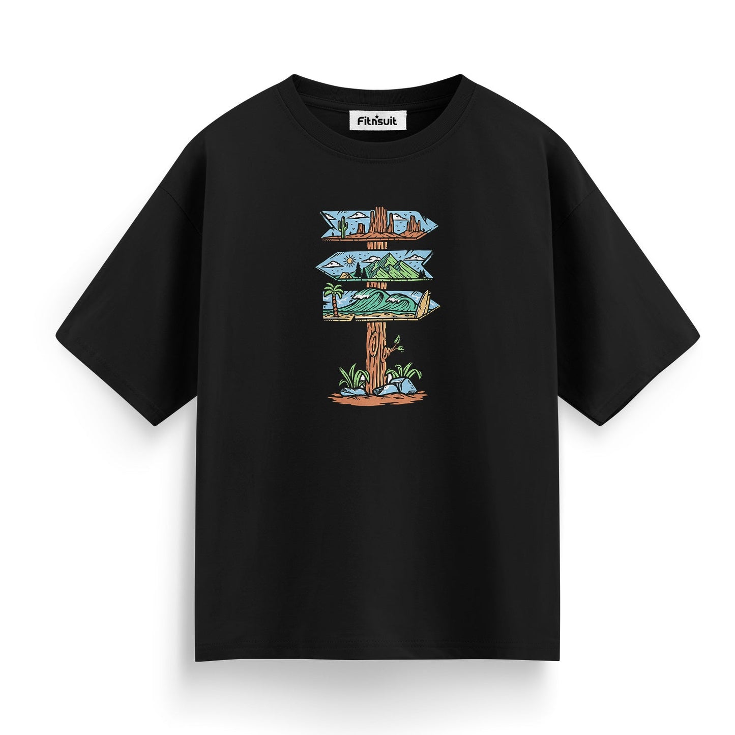 Directional Signpost Outdoor Adventure T shirt for everyone