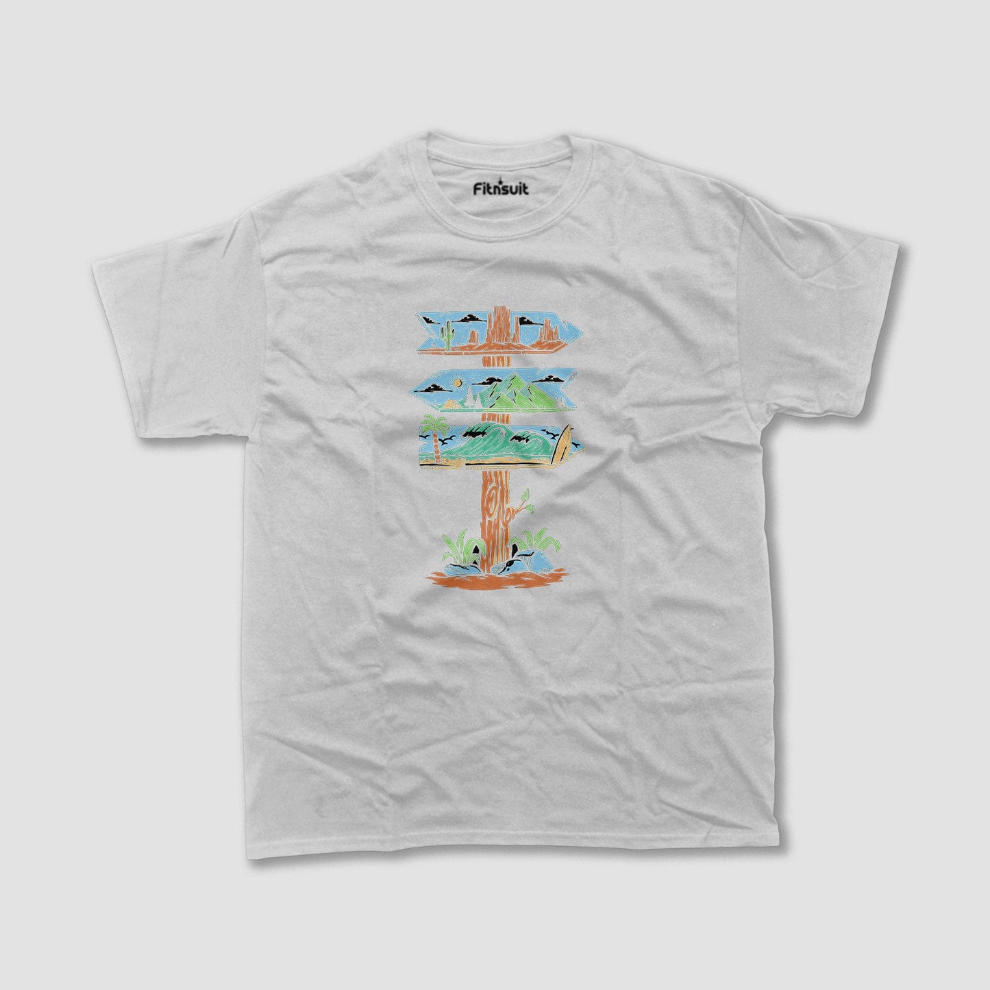 Directional Signpost Outdoor Adventure T shirt for everyone