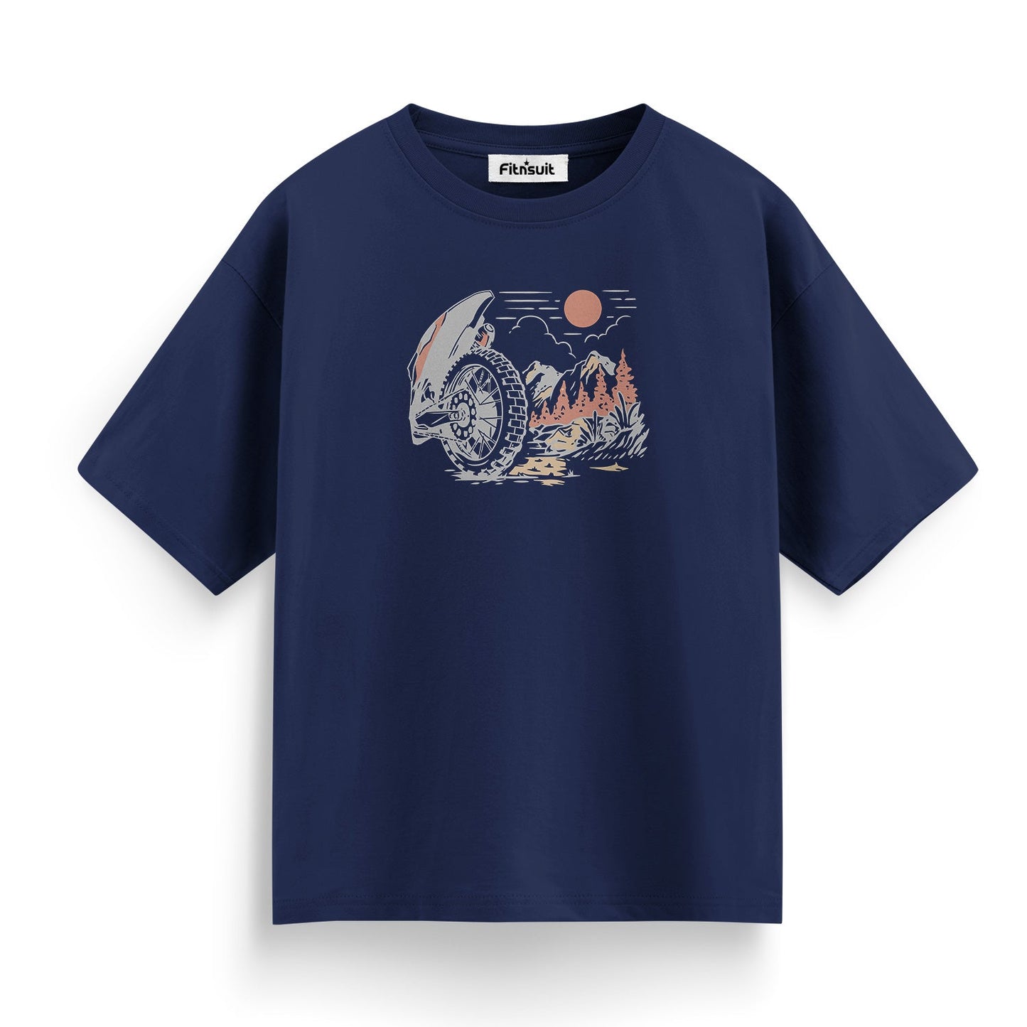 Moonlit Rider Motorbike Night T shirt