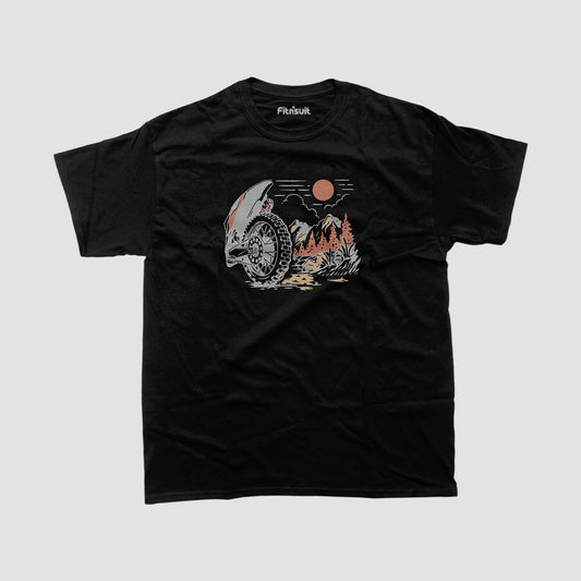 Moonlit Rider Motorbike Night T shirt