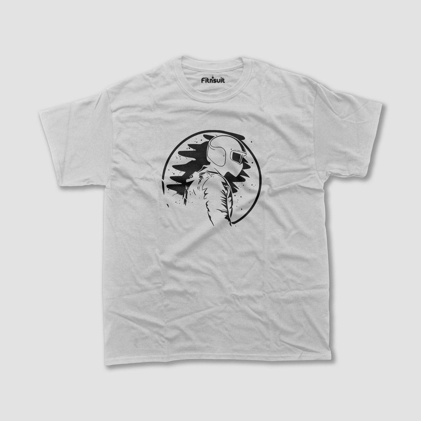 Helmeted Rider Motorbike Style T shirt