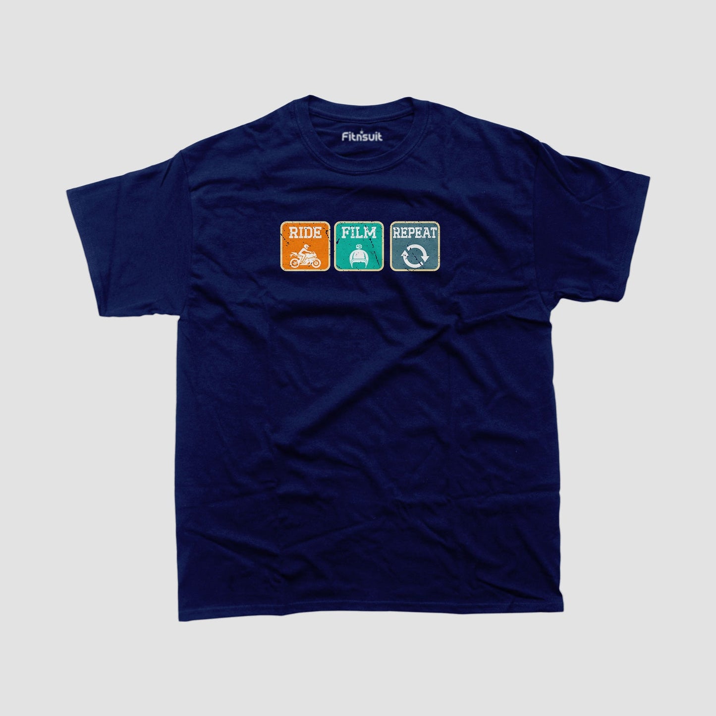 Ride Film Repeat Bike Adventure T shirt