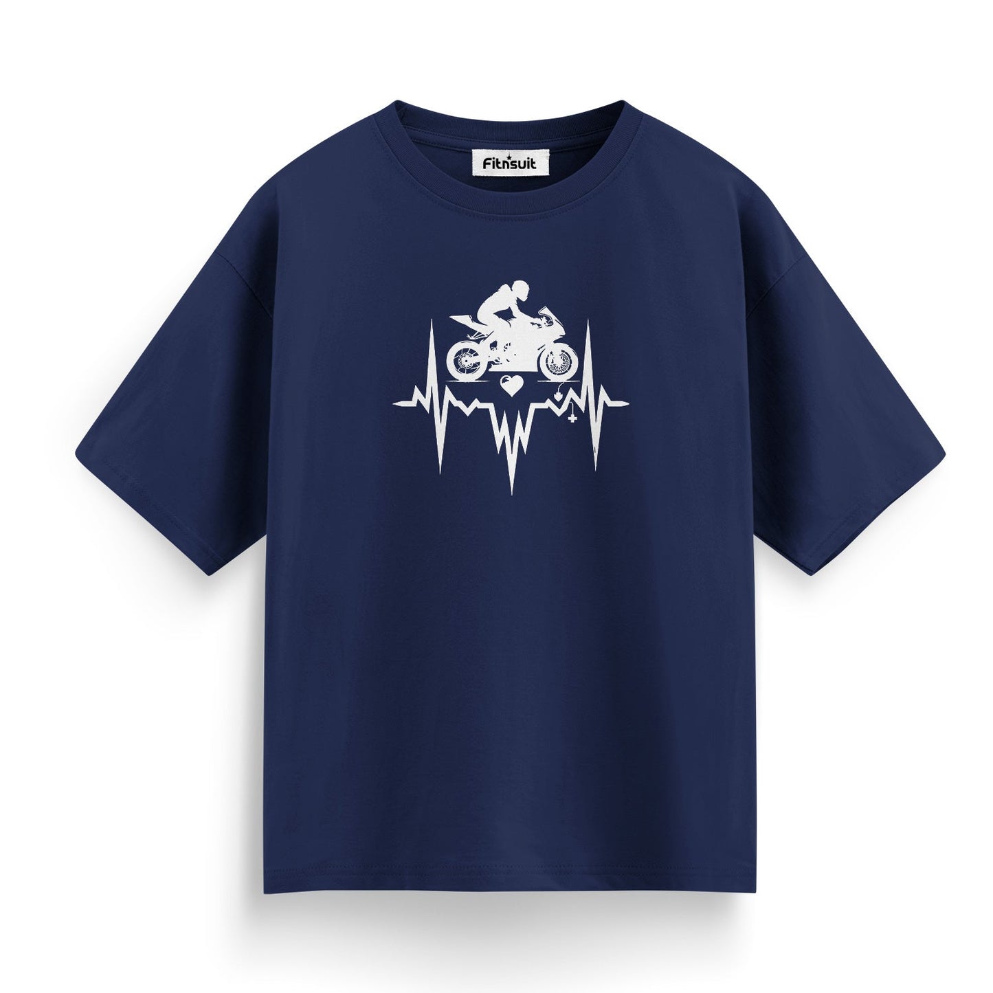 Heartbeat Rider Motorcycle Pulse T shirt