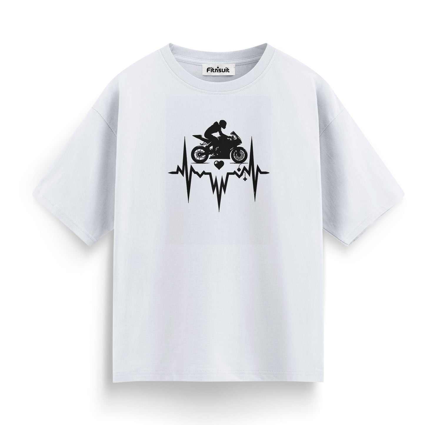 Heartbeat Rider Motorcycle Pulse T shirt