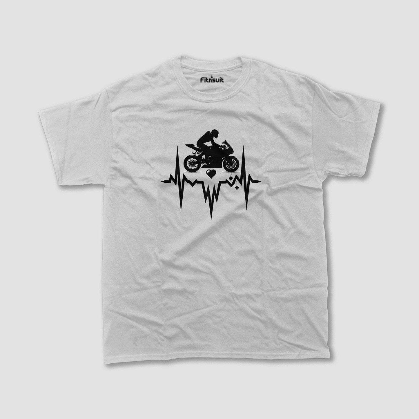 Heartbeat Rider Motorcycle Pulse T shirt