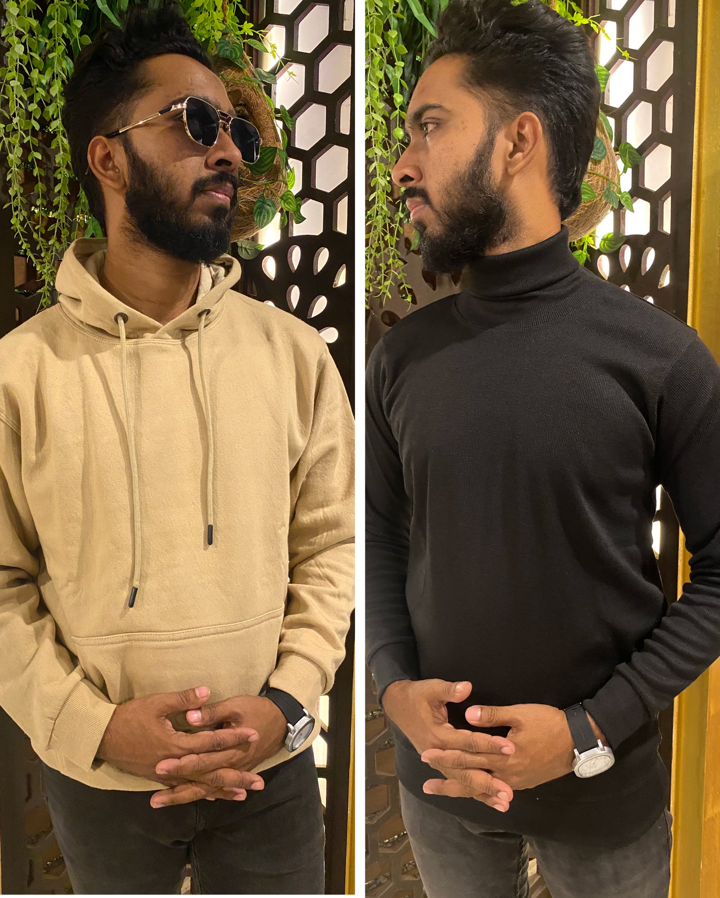 White Solid color Hoodie