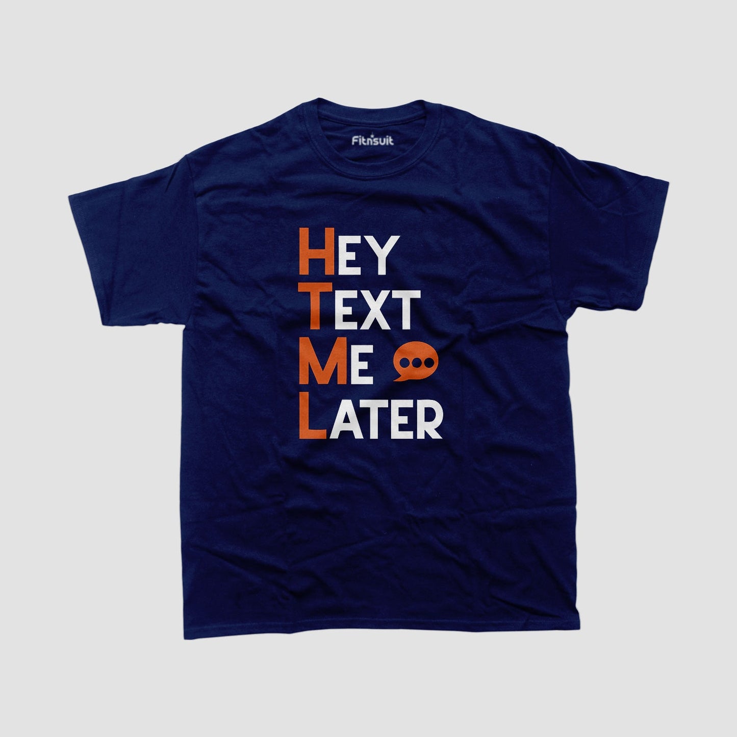 Hey Text Me Later funny Programmer Typography Unisex Premium T-shirt