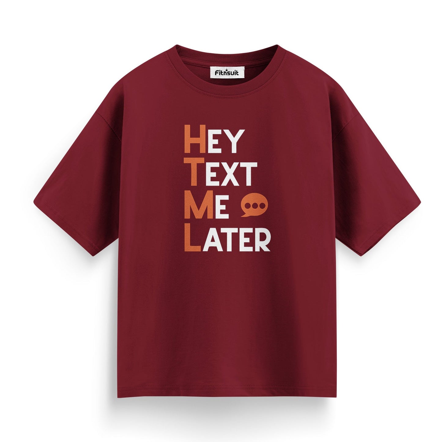 Hey Text Me Later funny Programmer Typography Unisex Premium T-shirt