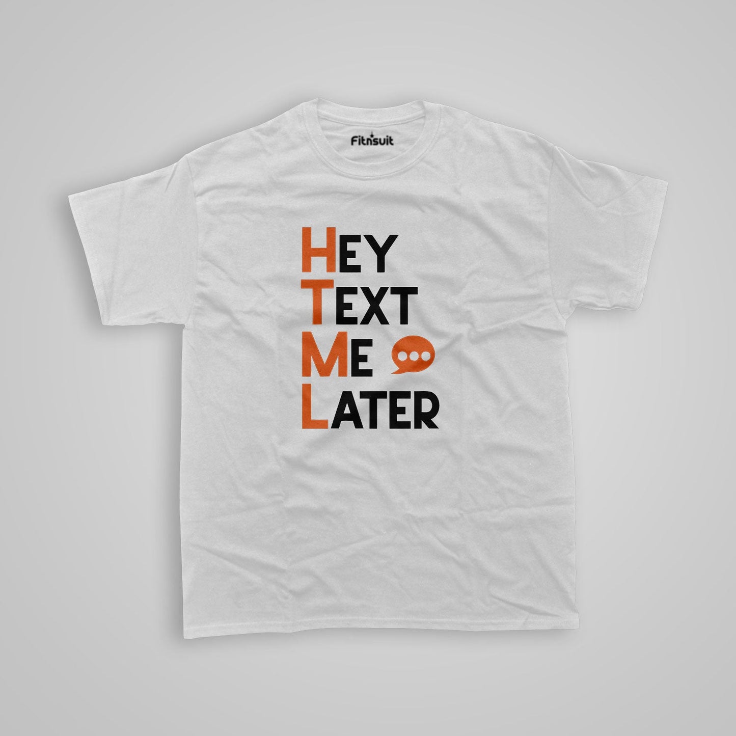Hey Text Me Later funny Programmer Typography Unisex Premium T-shirt