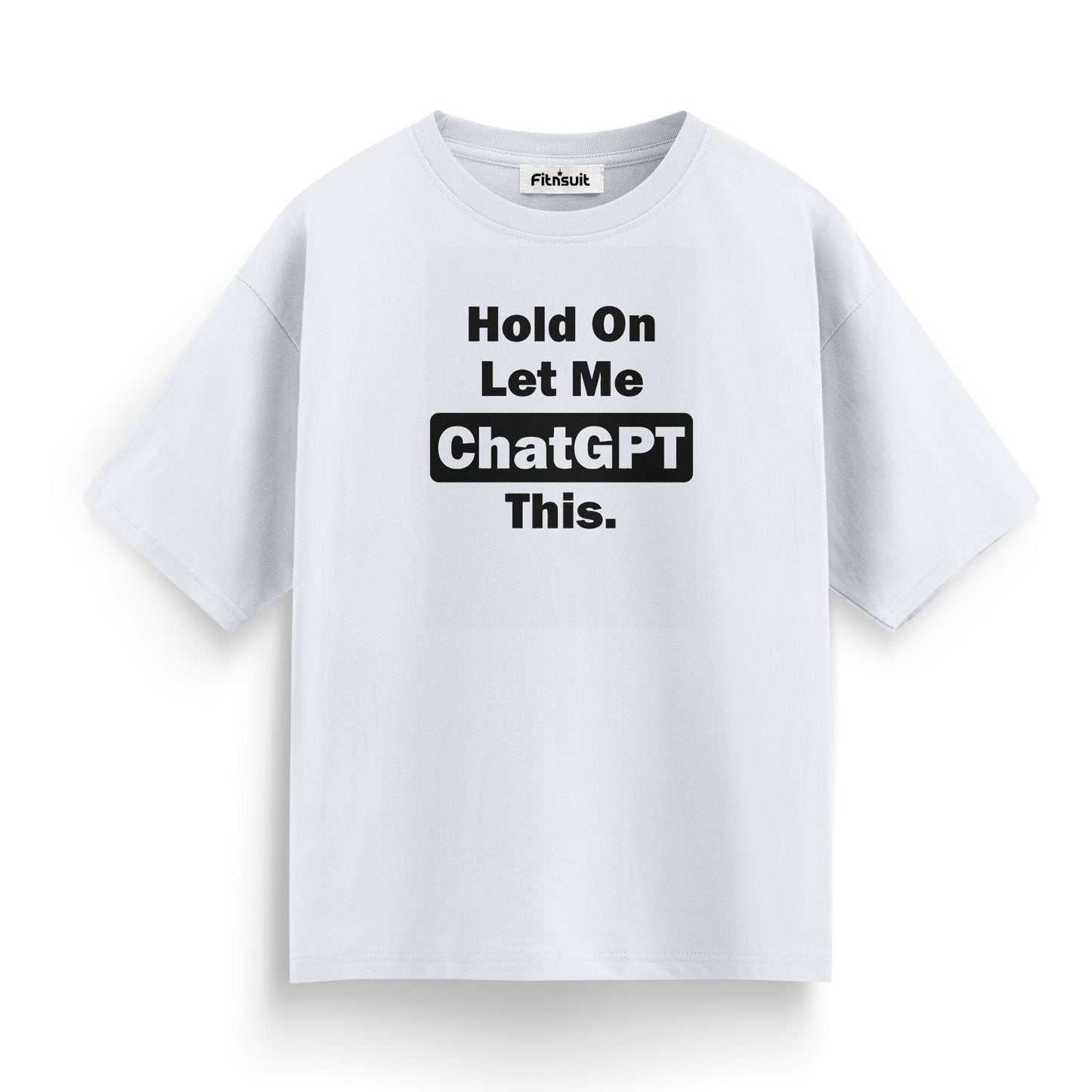 Hold on Let me chatgpt this funny Programmer Typography Unisex Premium T-shirt