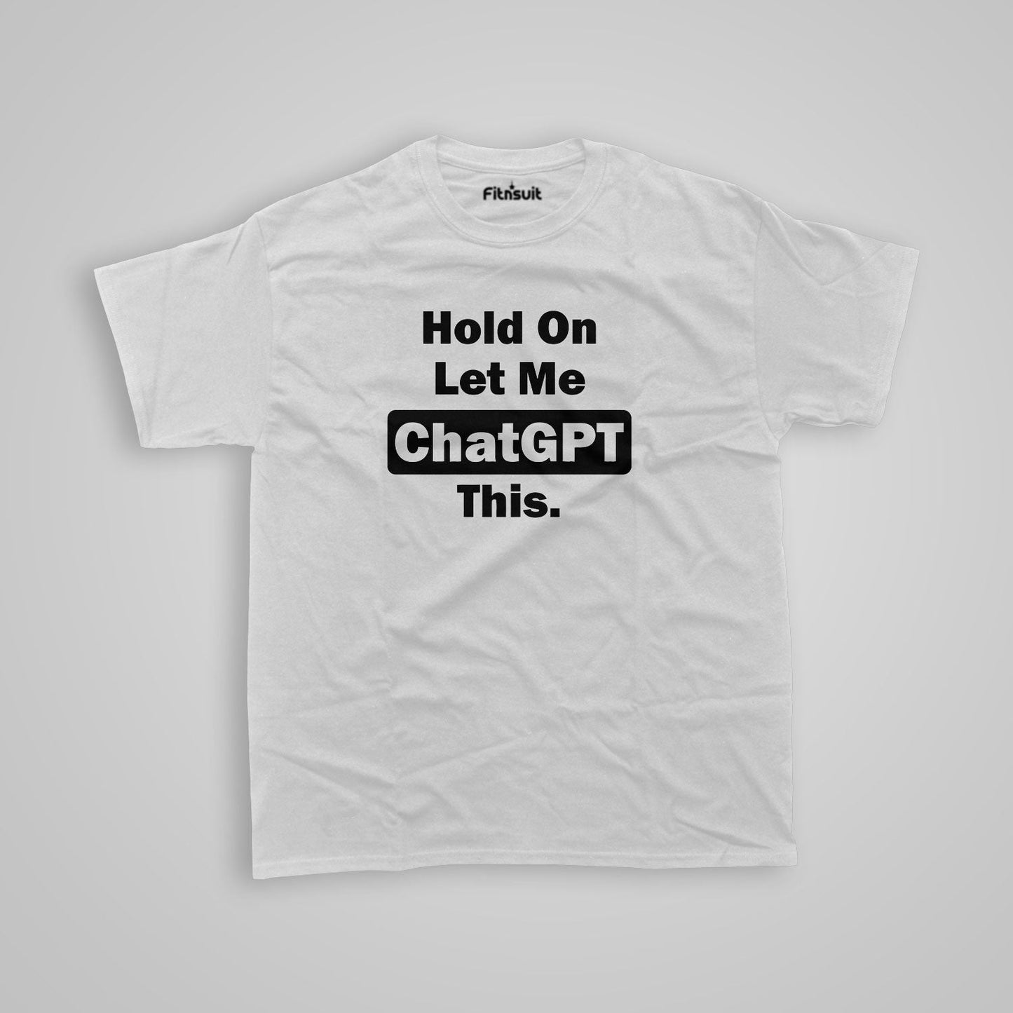 Hold on Let me chatgpt this funny Programmer Typography Unisex Premium T-shirt