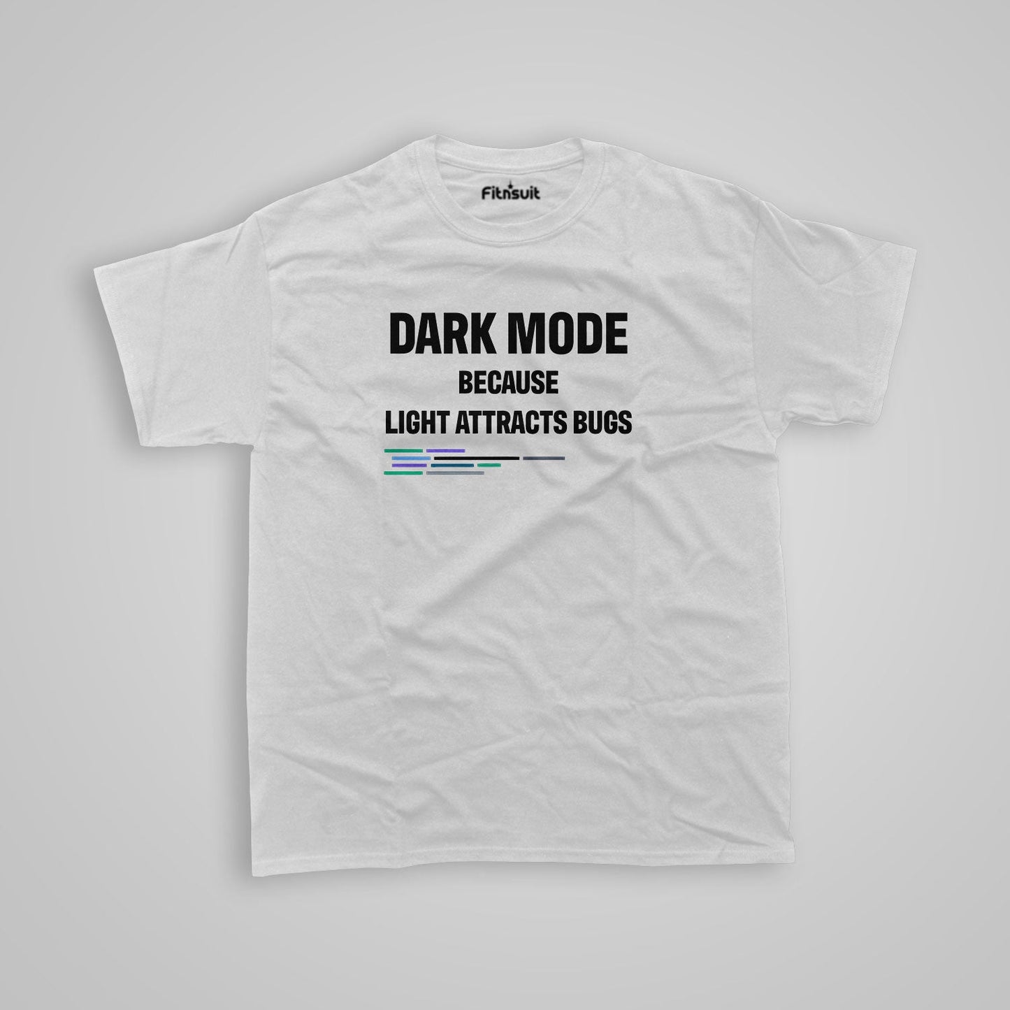 Dark Mode because Light attracts Bugs Programmer Typography Unisex Premium T-shirt
