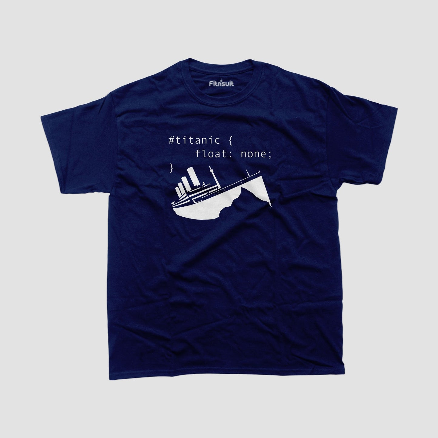 Titanic Float:none; Programmer Typography Unisex Premium T-shirt