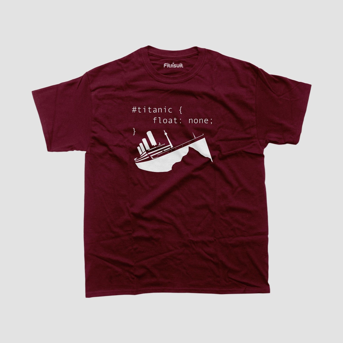 Titanic Float:none; Programmer Typography Unisex Premium T-shirt