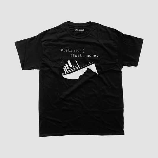Titanic Float:none; Programmer Typography Unisex Premium T-shirt