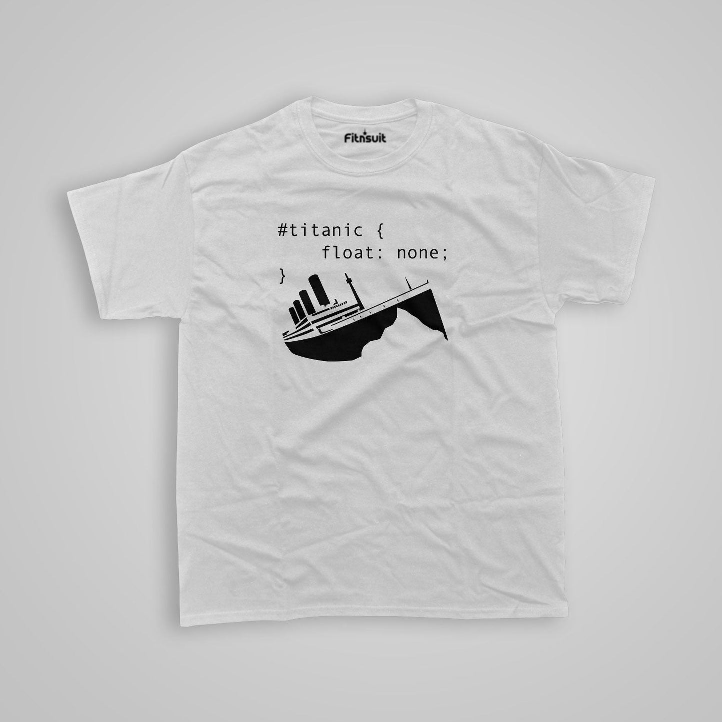 Titanic Float:none; Programmer Typography Unisex Premium T-shirt