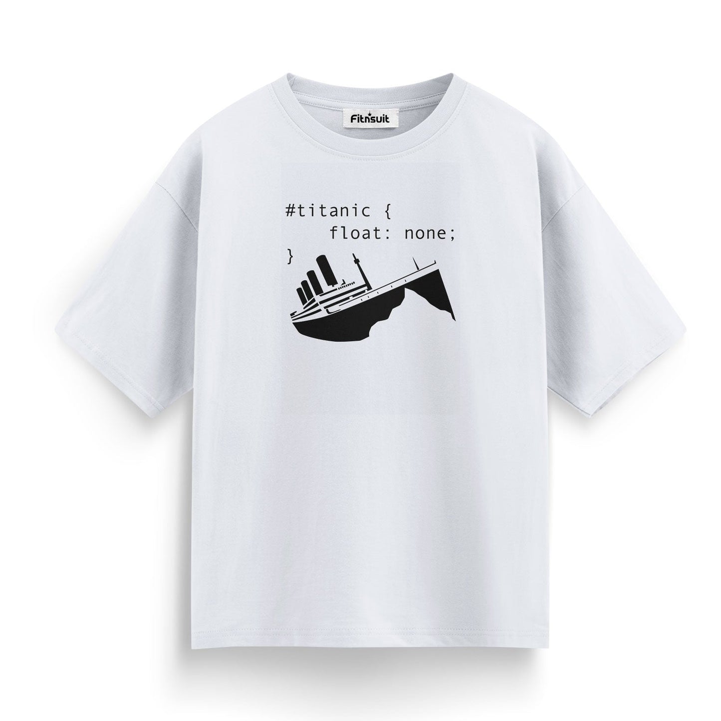 Titanic Float:none; Programmer Typography Unisex Premium T-shirt