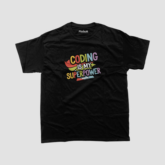 Coding is my Superpower Programmer Typography Unisex Premium T-shirt
