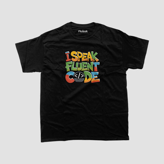 I speak Fluent Code Programmer Typography Unisex Premium T-shirt