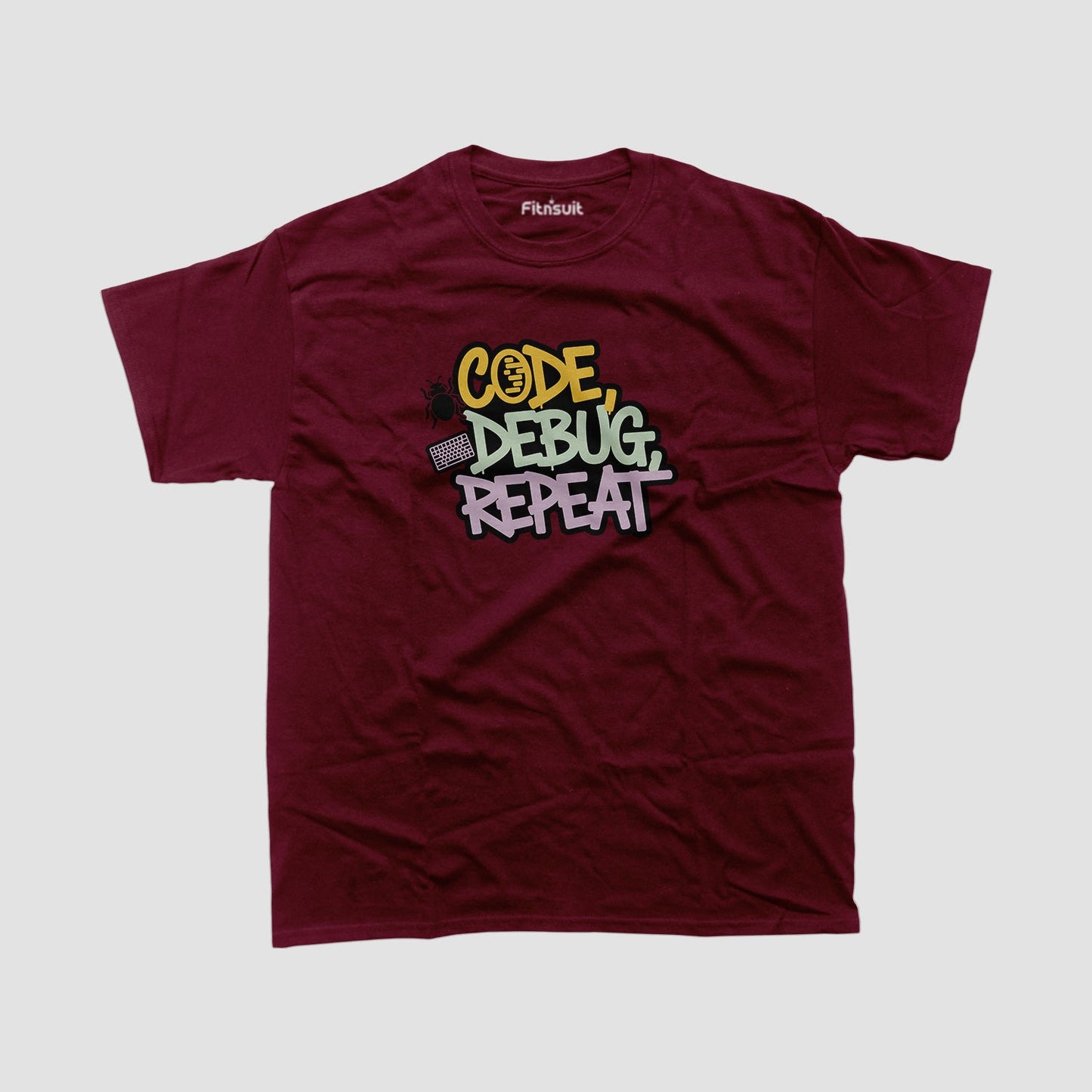 Code Debug Repeat Programmer Typography Unisex Premium T-shirt