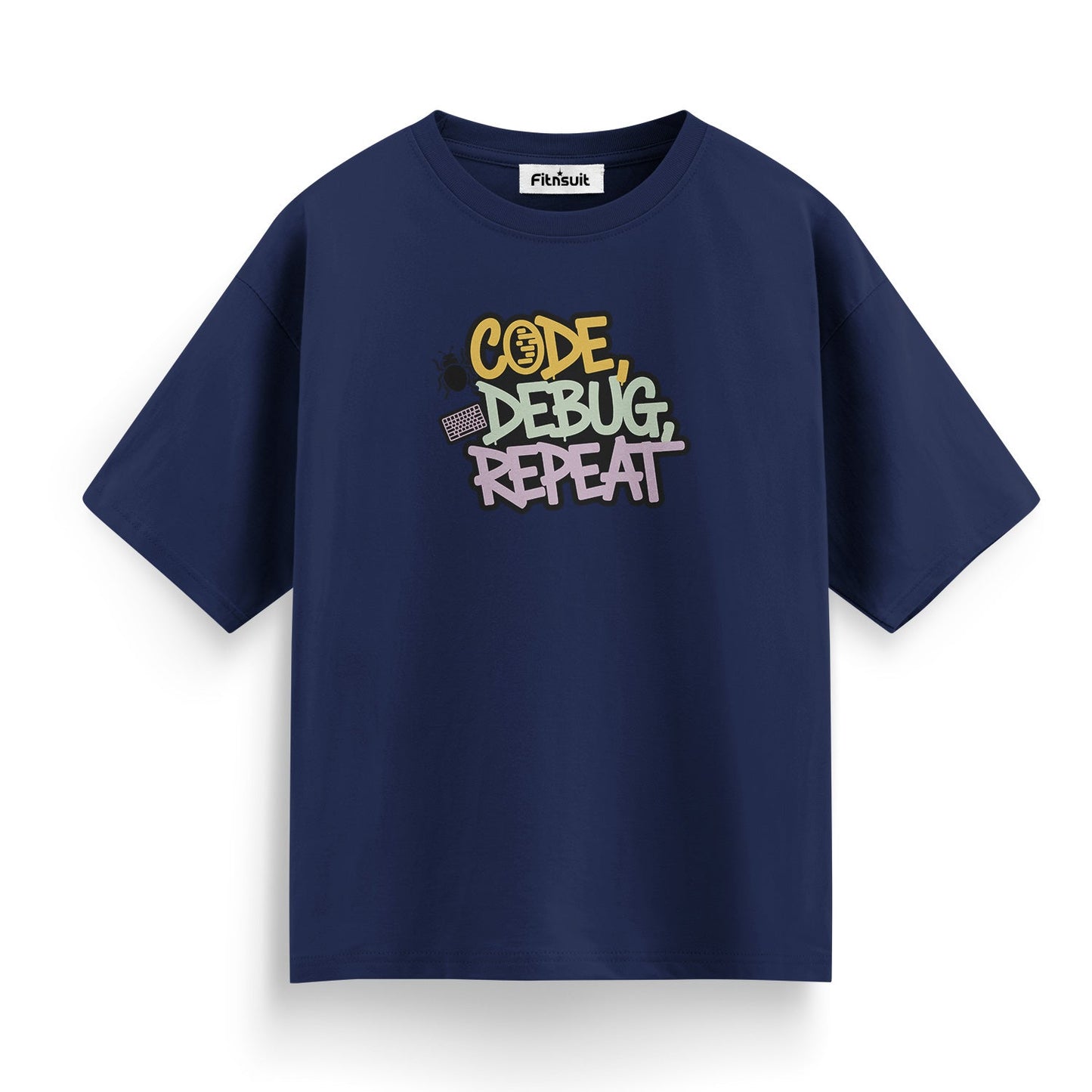 Code Debug Repeat Programmer Typography Unisex Premium T-shirt