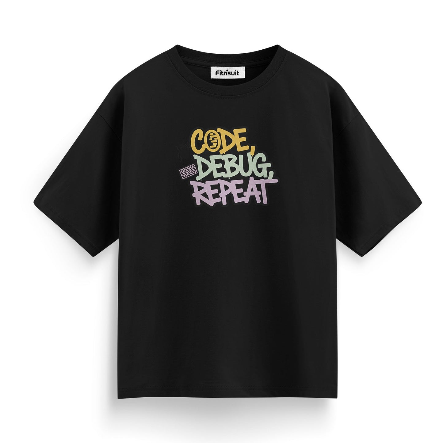 Code Debug Repeat Programmer Typography Unisex Premium T-shirt