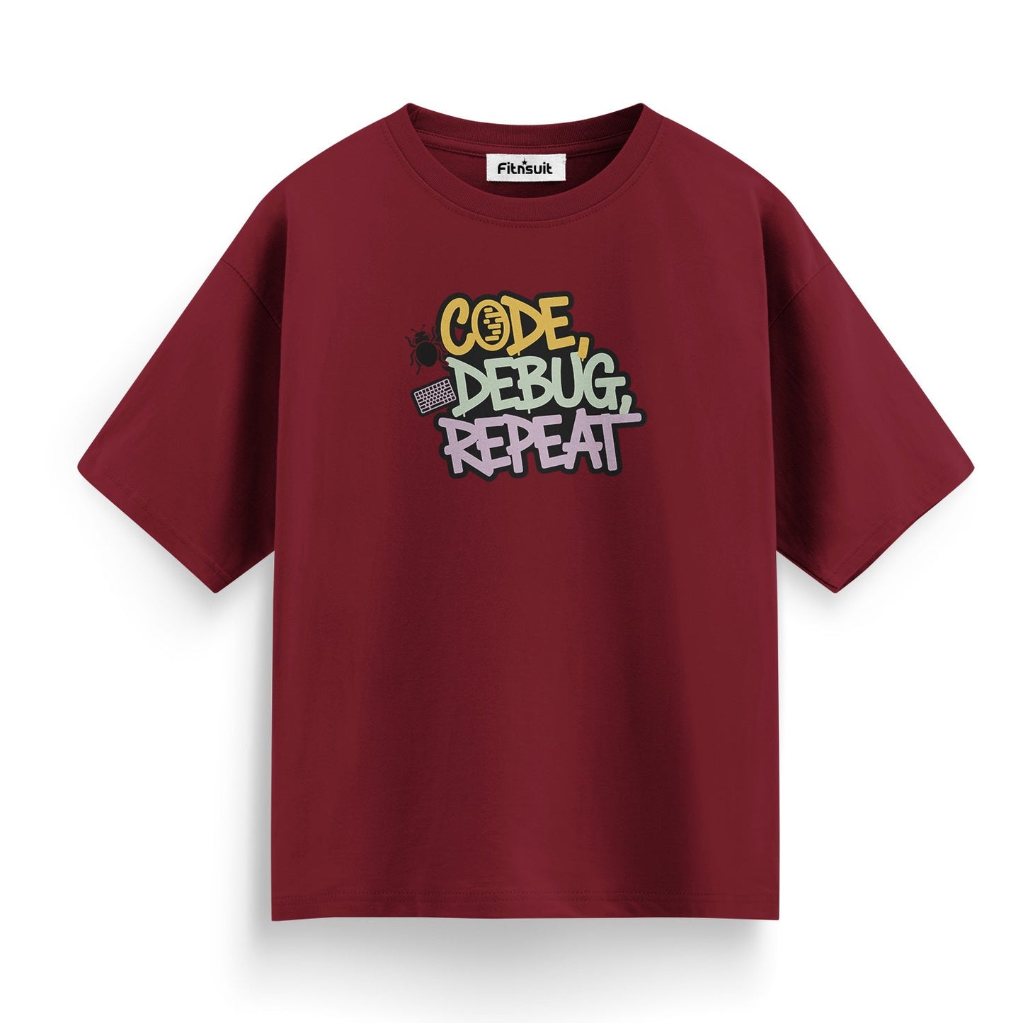 Code Debug Repeat Programmer Typography Unisex Premium T-shirt