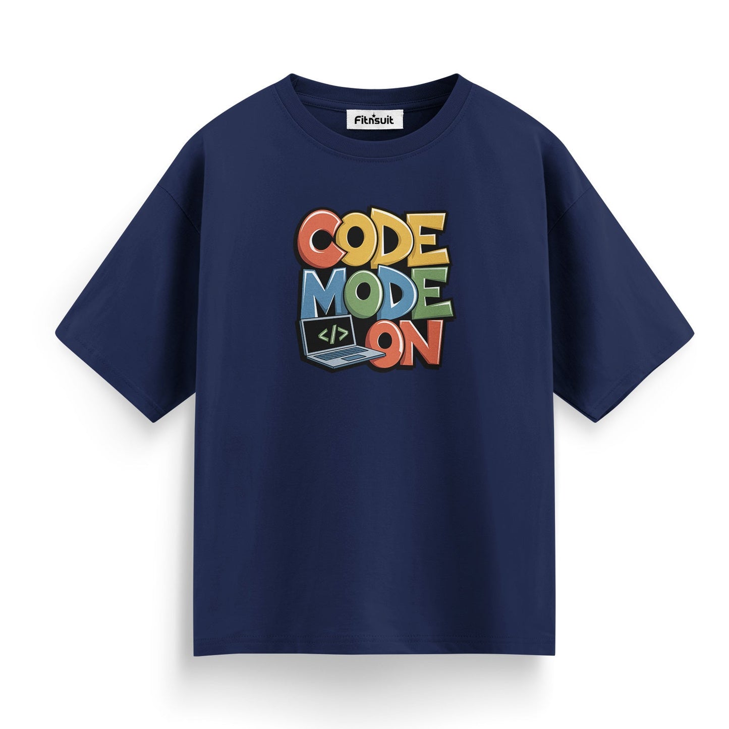 Code Mode On Programmer Typography Unisex Premium T-shirt
