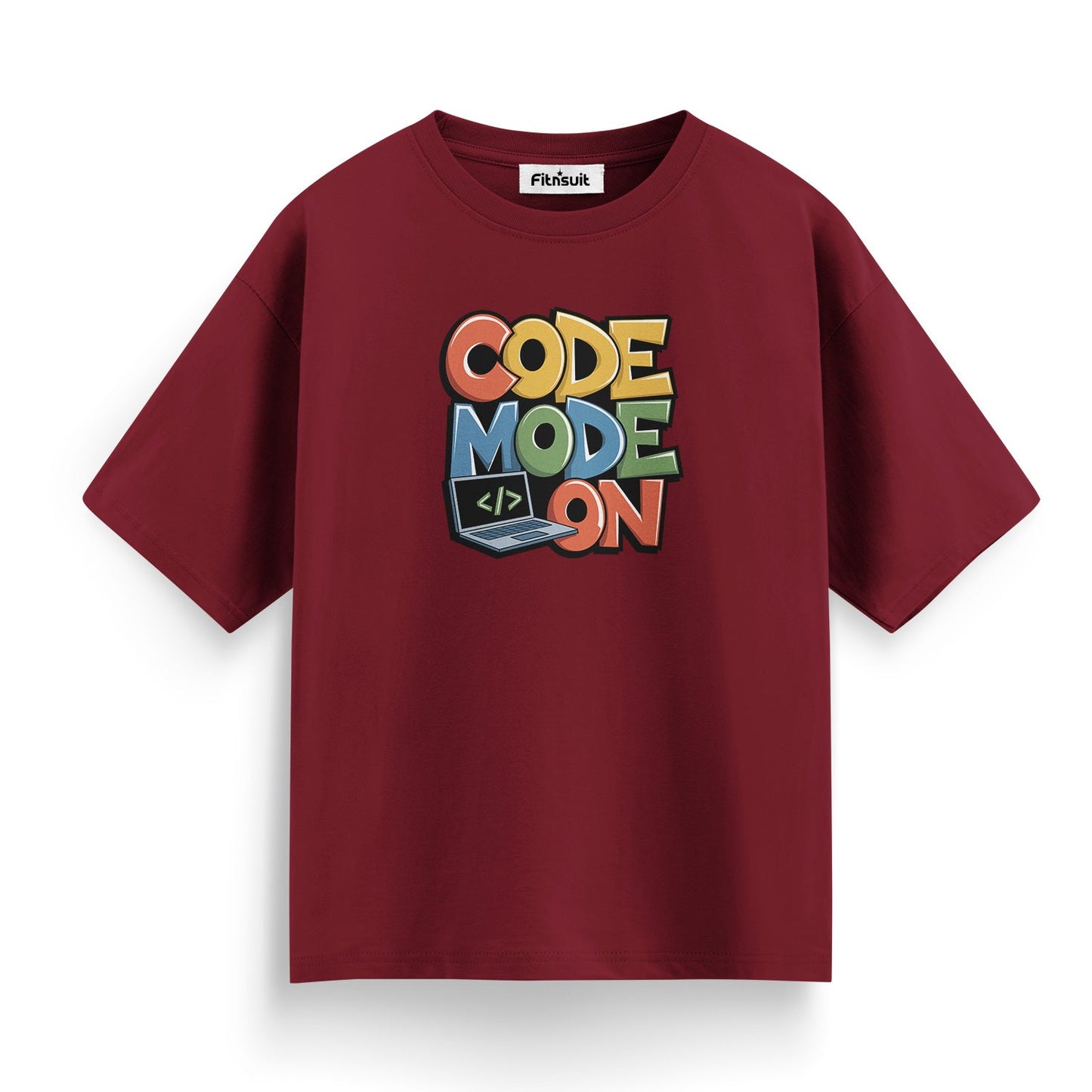 Code Mode On Programmer Typography Unisex Premium T-shirt
