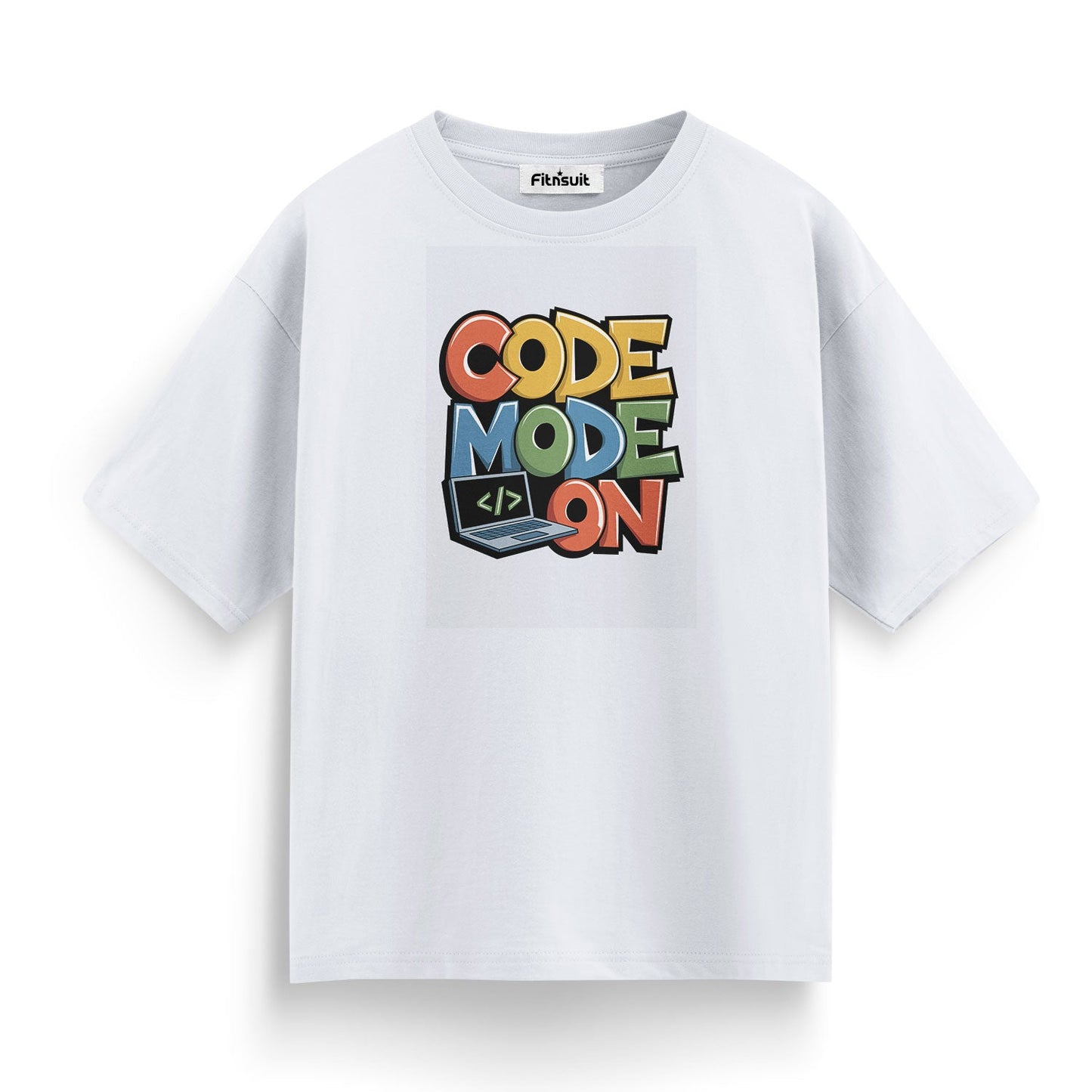 Code Mode On Programmer Typography Unisex Premium T-shirt
