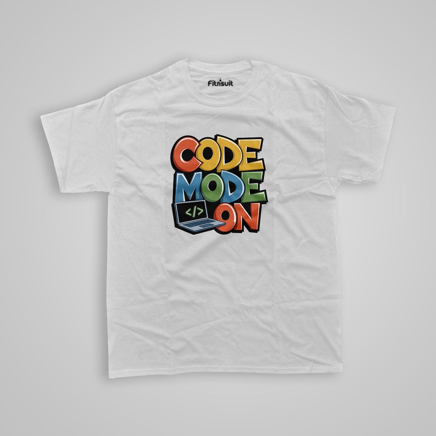 Code Mode On Programmer Typography Unisex Premium T-shirt