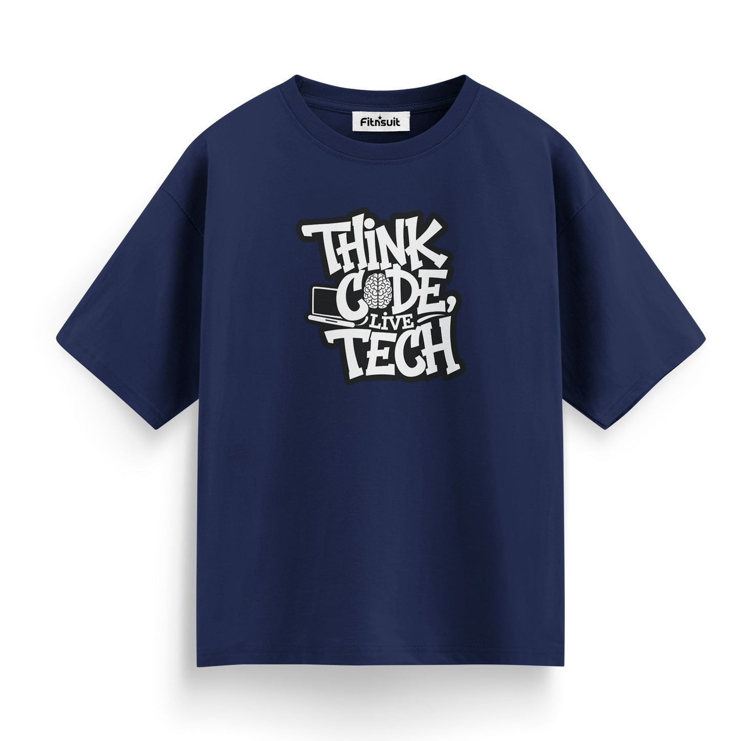 Think Code live Tech Programmer Typography Unisex Premium T-shirt