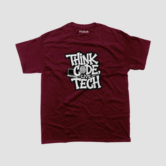 Think Code live Tech Programmer Typography Unisex Premium T-shirt