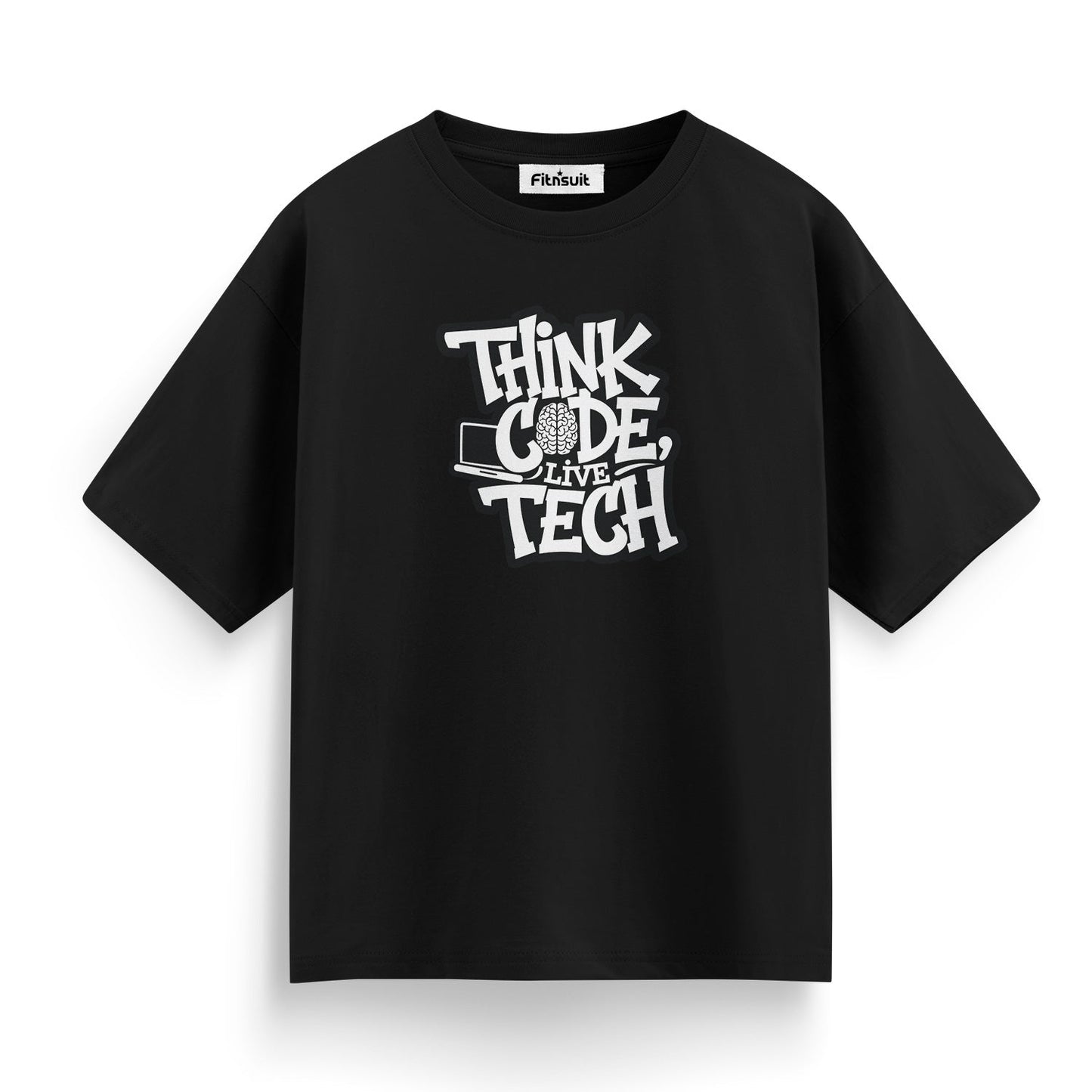 Think Code live Tech Programmer Typography Unisex Premium T-shirt