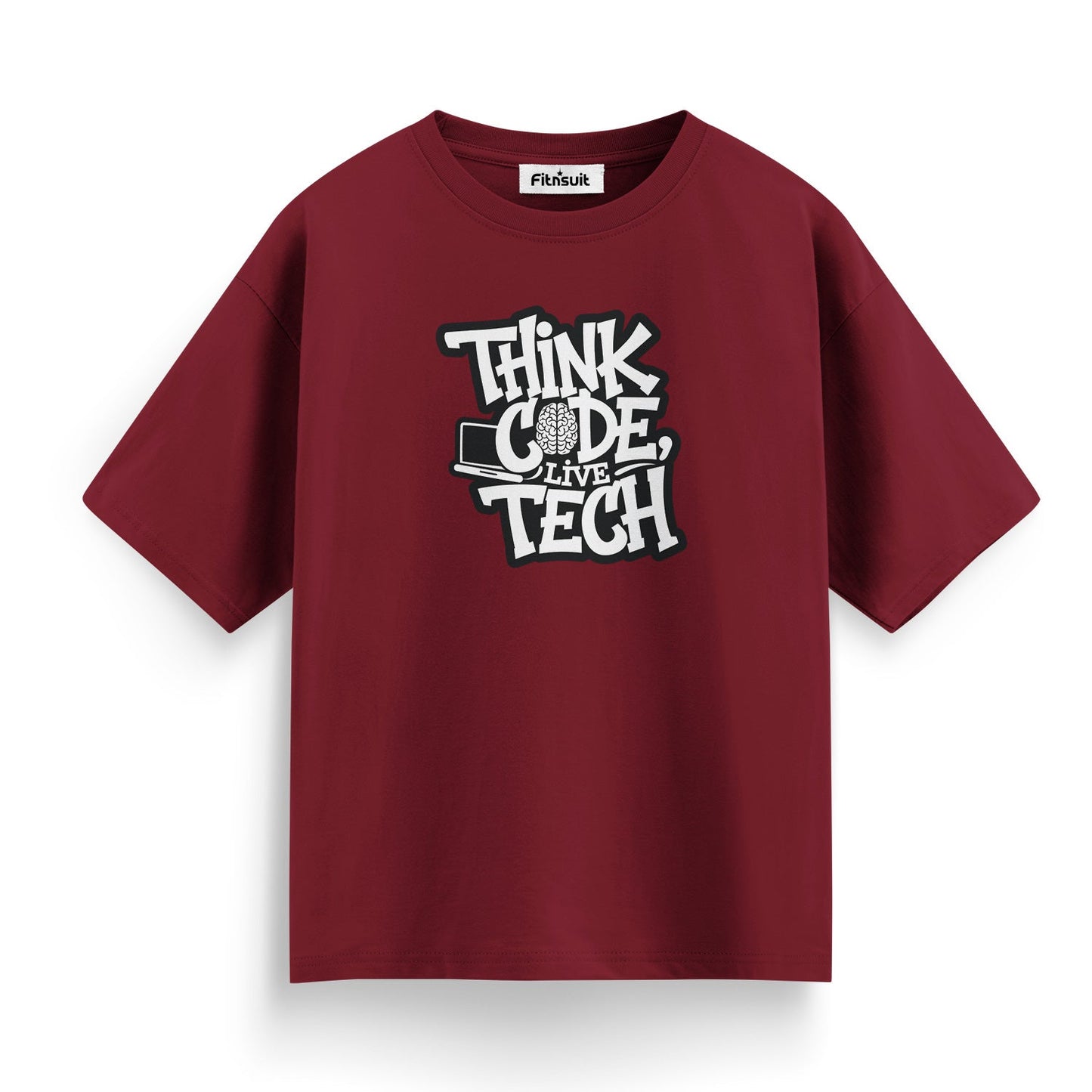 Think Code live Tech Programmer Typography Unisex Premium T-shirt