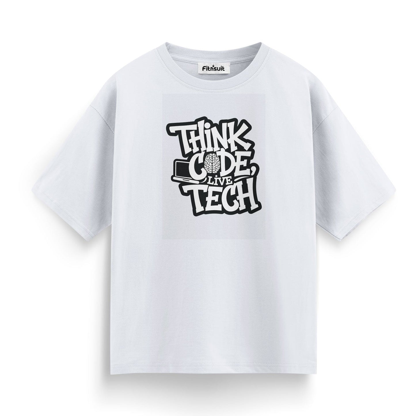 Think Code live Tech Programmer Typography Unisex Premium T-shirt