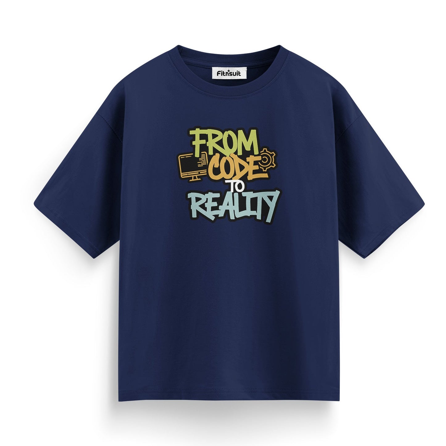 From code to reality  Programmer Typography Unisex Premium T-shirt