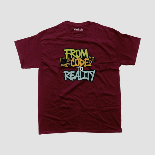 From code to reality  Programmer Typography Unisex Premium T-shirt