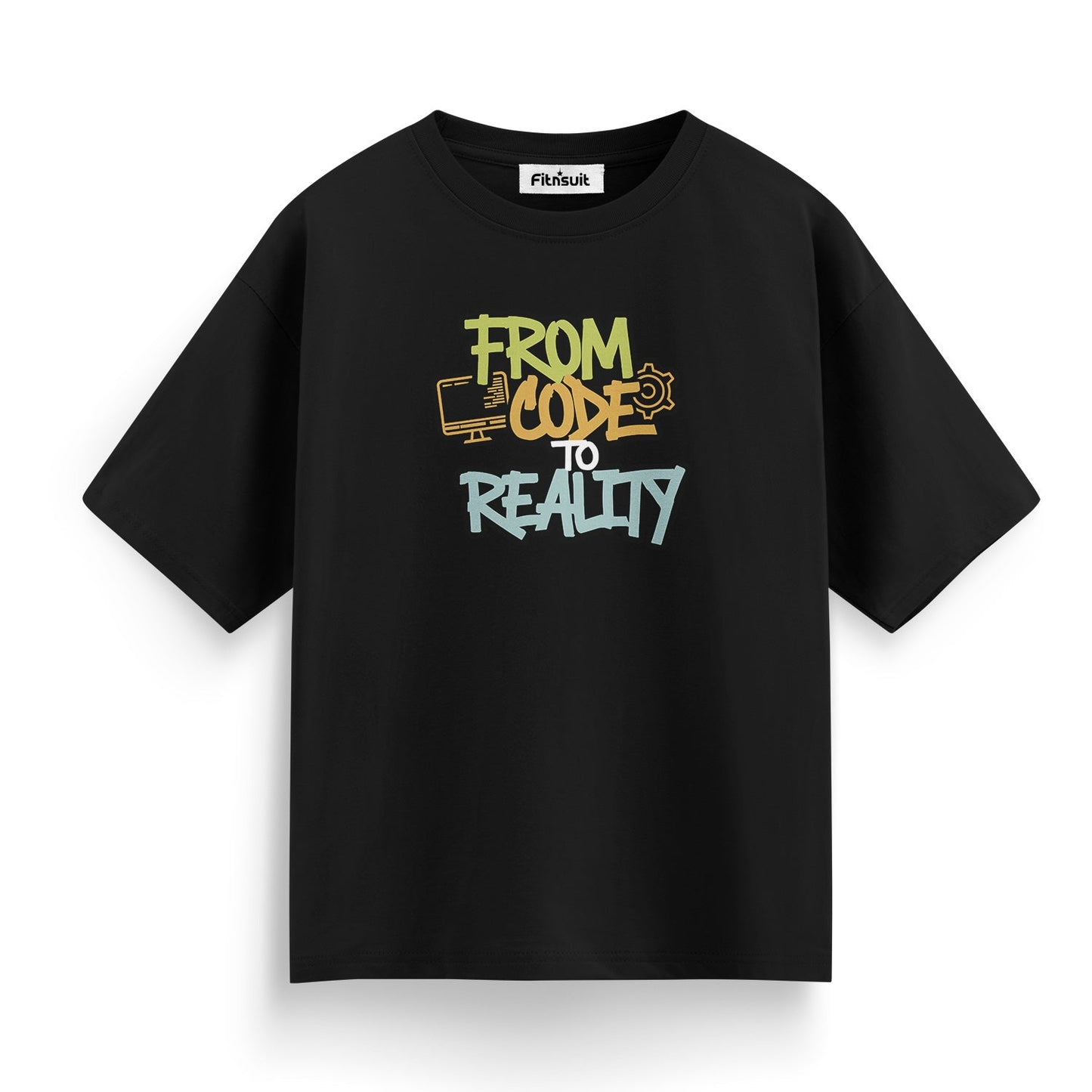 From code to reality  Programmer Typography Unisex Premium T-shirt