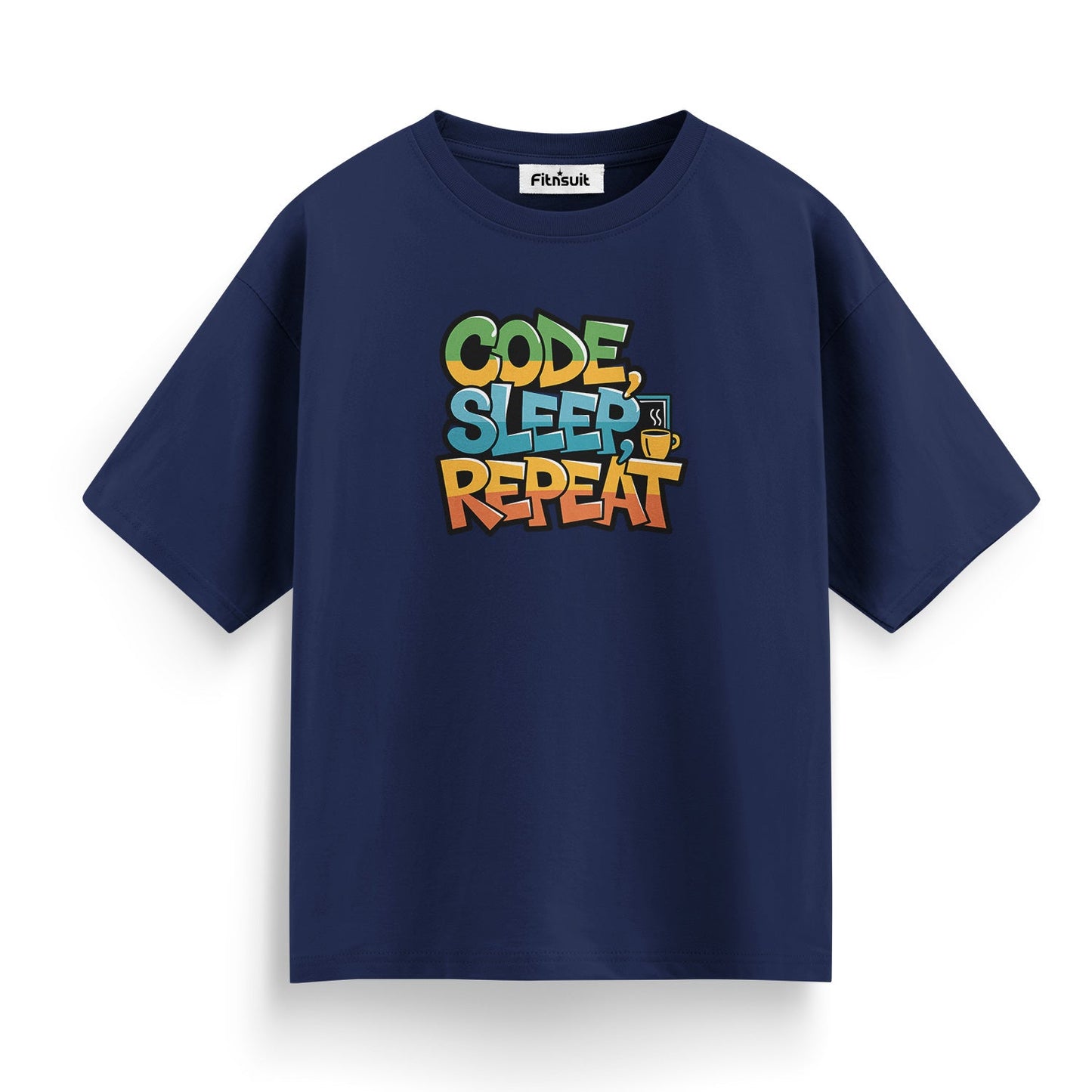 Code Sleep Repeat Programmer Typography Unisex Premium T-shirt