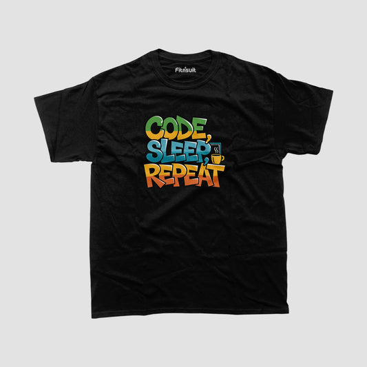 Code Sleep Repeat Programmer Typography Unisex Premium T-shirt