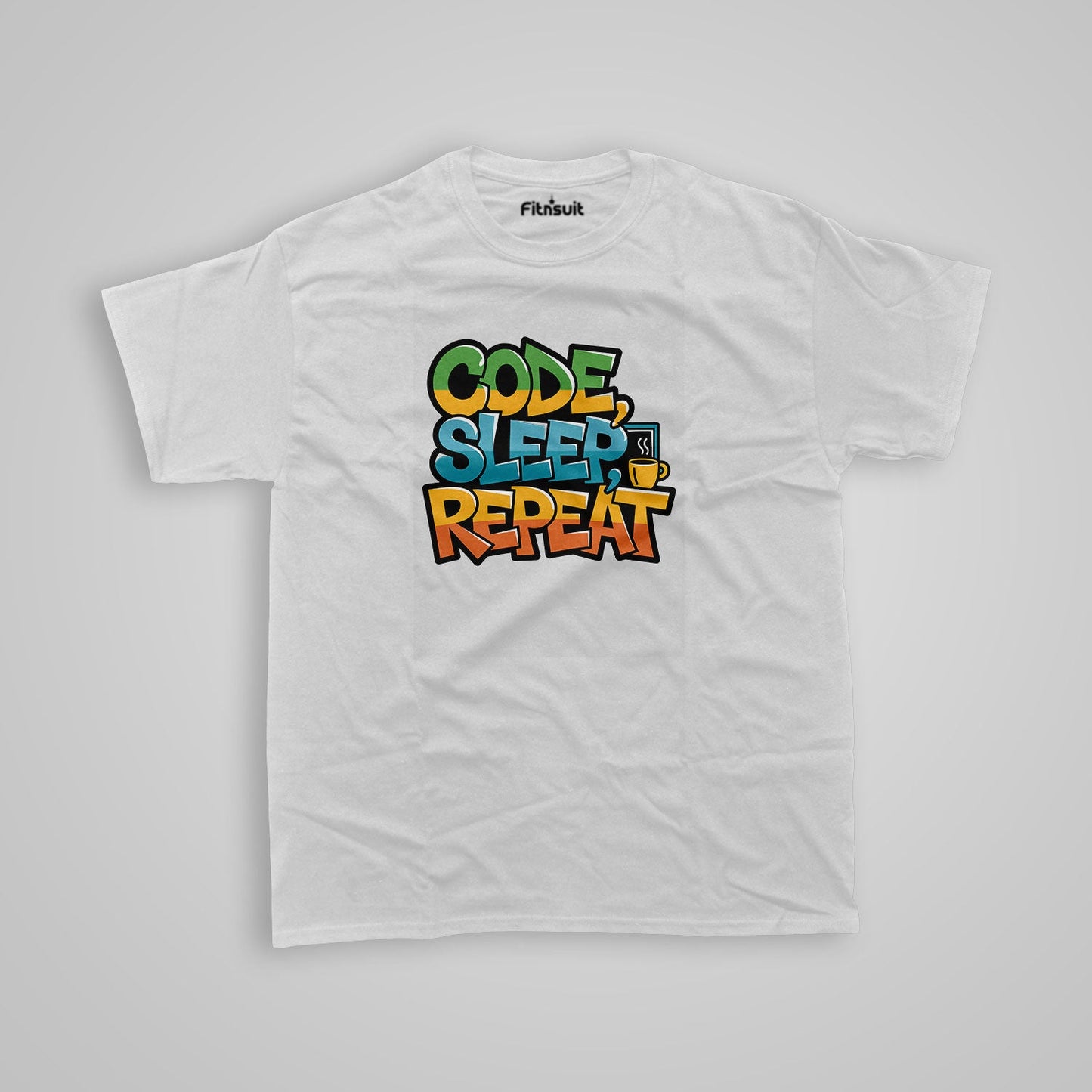 Code Sleep Repeat Programmer Typography Unisex Premium T-shirt