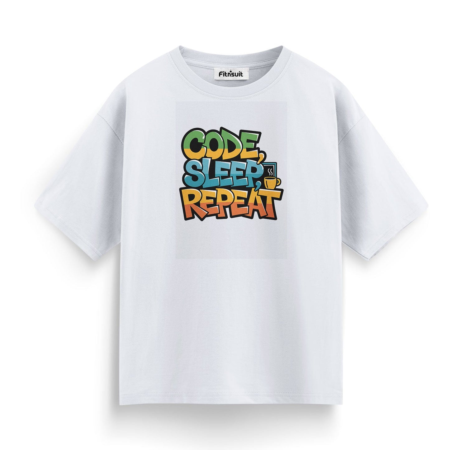 Code Sleep Repeat Programmer Typography Unisex Premium T-shirt