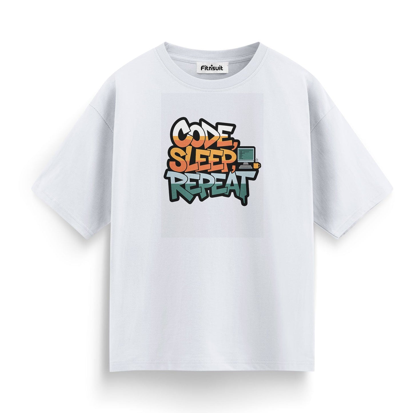 Future Powered by code Programmer Typography Unisex Premium T-shirt