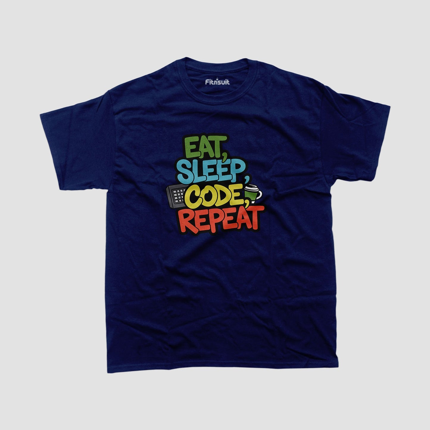 Eat sleep code Programmer Typography Unisex Premium T-shirt