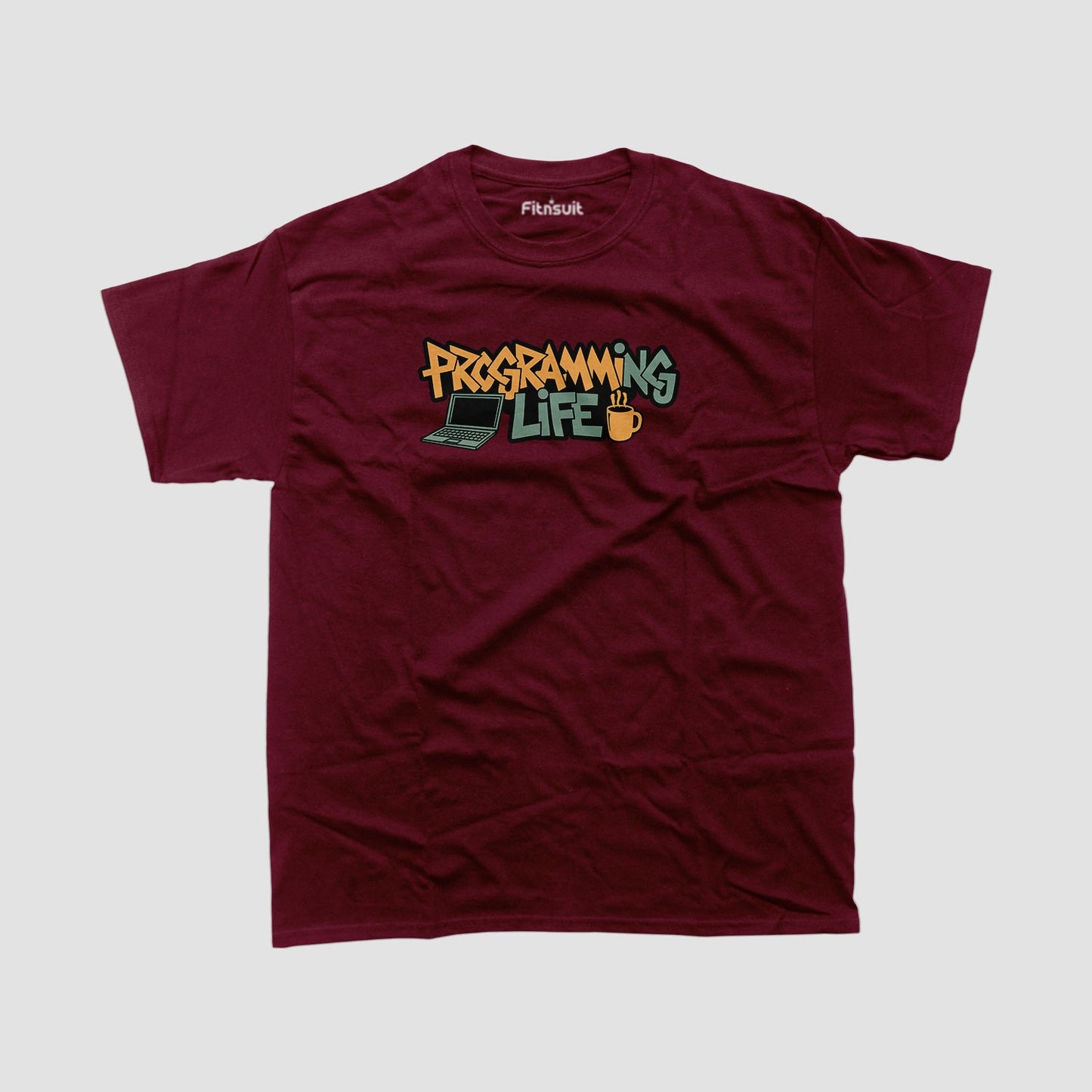 Programming life Programmer Typography Unisex Premium T-shirt